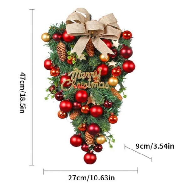 Jul krans, ytterdörr vägghängande ornament 18.5 in