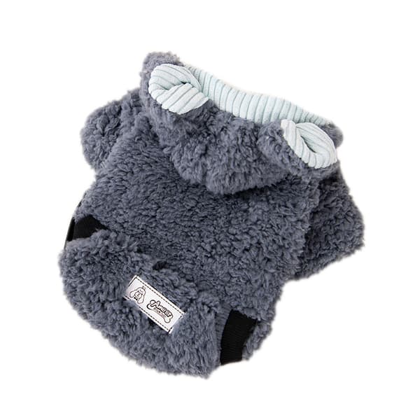 Hunde- og katteklær for høst og vinter, søte og varme Grey Blue L
