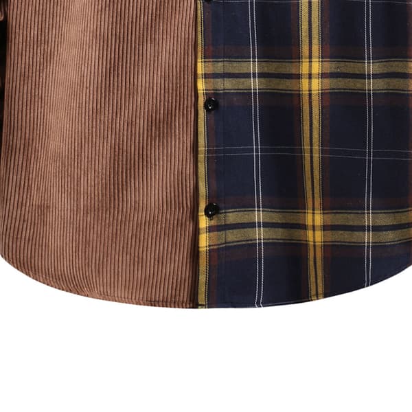 Manchester Patchwork-skjorta för män Brown M