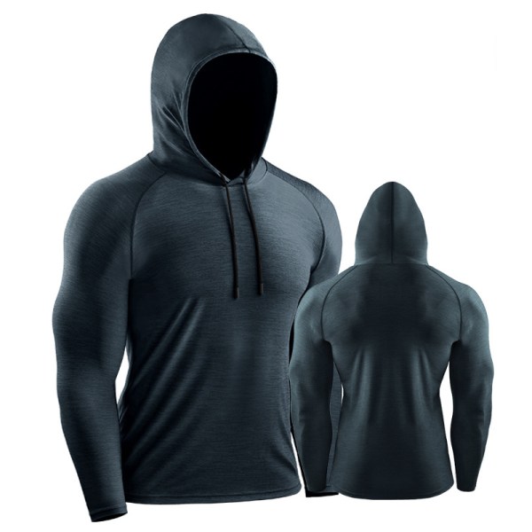 Långärmad Dry Fit Athletic Workout Löpartröjor för män Dark green XXL