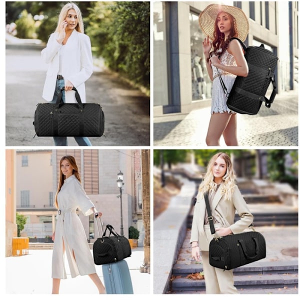 Konvertibel Klesduffelbag, Reiseklesbag Beige