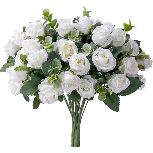 Simulering Rose 5 Branch Artificiell Rose Flower Red