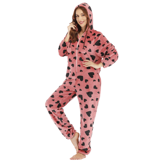 Långärmad jumpsuit för kvinnor Bodysuit Sovkläder M