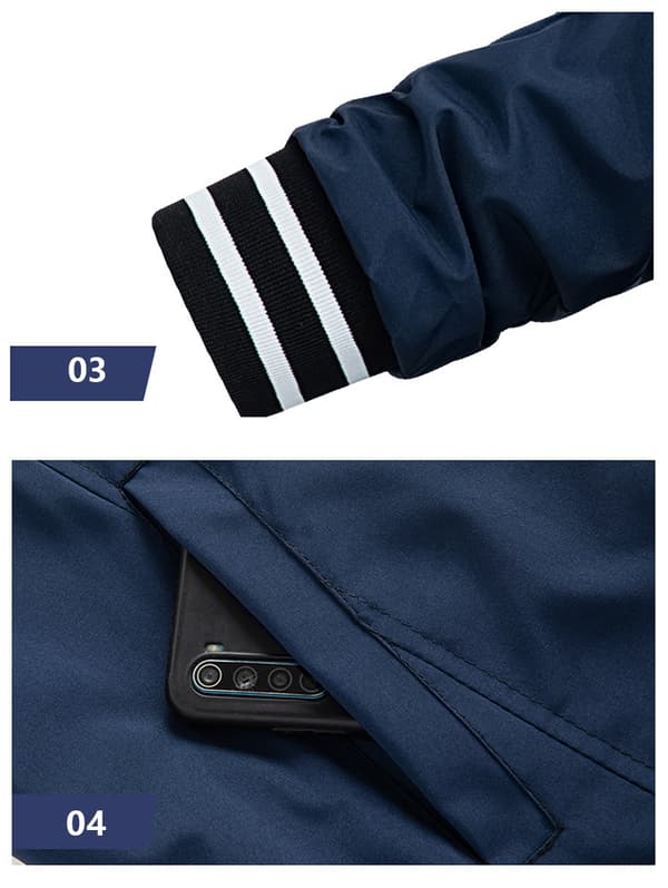 Herrar Casual Pilot Full Zip Jacka Blue L