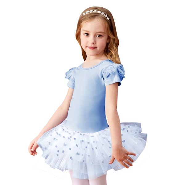 Flickor Dans Leotards med Kjolar Light Purple 120