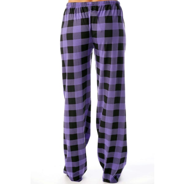 Dam Casual Long Pyjamas Lounge Byxor Sovkläder purple L