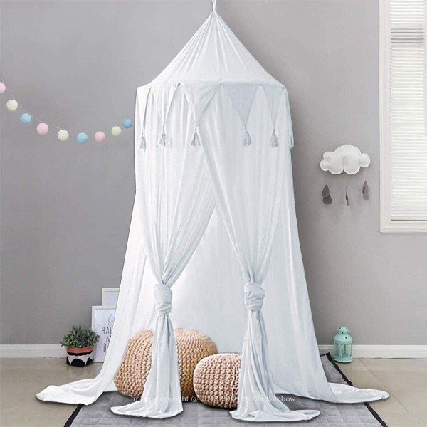 Sängkapell Unikt hängande runt tält white