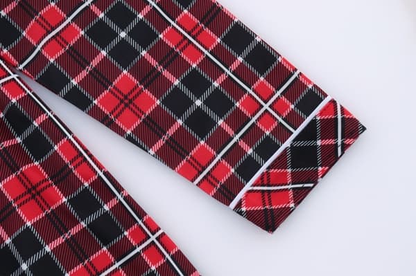 Mjukt Silke Långärmad Dam Plaid Skjorta Pyjamas Leopard L
