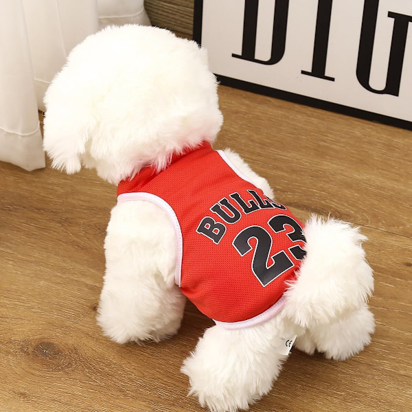 Hundkläder Basket Mesh Andningsbar T-shirt red M