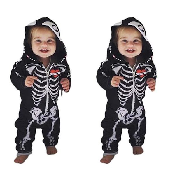 Halloween-kallo pitkähihainen body 80CM