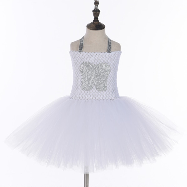 Flickor Fe älva Ängelvingar Prinsessa Kostym Set Med Hårband Style 2 L