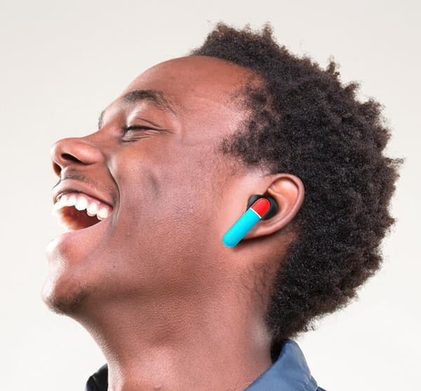 Trådlösa Bluetooth-hörlurar In-Ear Stereo Headset Blue