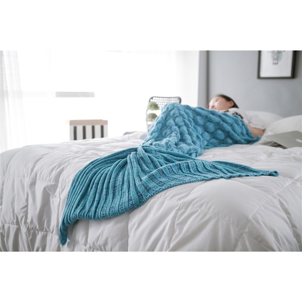 Mermaid Tail Blanket Virkad Mermaid Blanket Blue 60*140cm