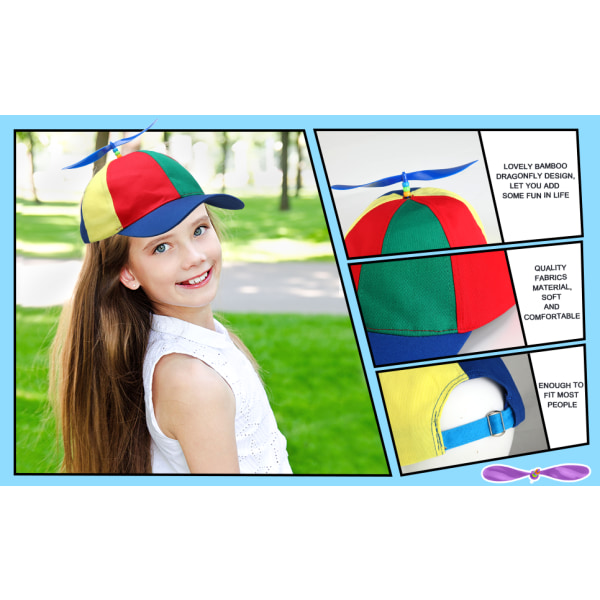 Avtagbar Propeller Bamboo Dragonfly cap STYLE 8