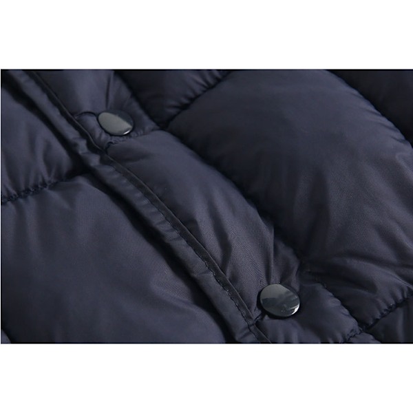 Herrar Friluftsliv Stå Krage Fleece Jacka Väst Casual Vadderad Väst Jackor Navy 2X