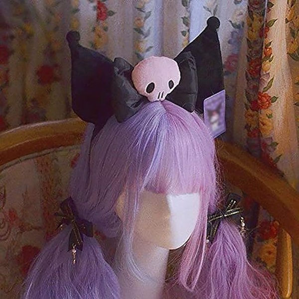 Söt Hårklämma Plush Öron Hårband, Kawaii Huvudbonad för Halloween