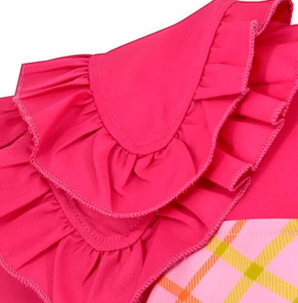 Varulvsflicka Rosa Rutiga Klänning Children S
