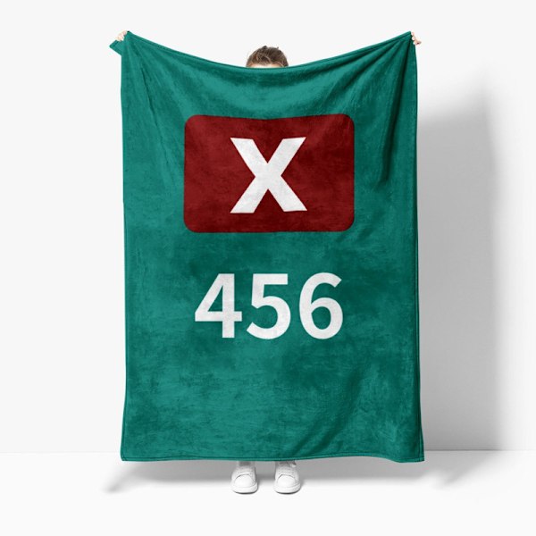 Squid Game-inspireret Tæppe, Blødt Fleece-Tæppe til Fans No.456 M