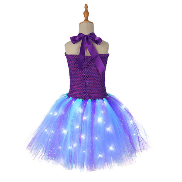 Jentenes Havfruekostyme Havfrue Lysende Tutukjole Purple 2XL