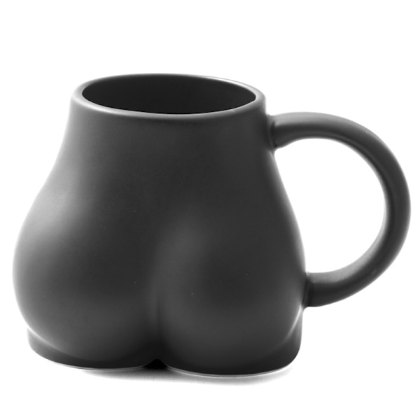 Sjov Butt Kaffe Kops, 3D Butt Keramik Kaffe Kopper Black