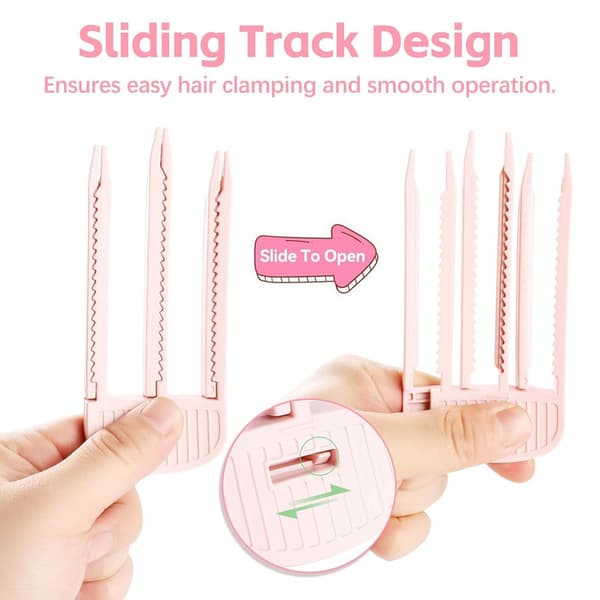 2 st hårvolymclips för fluffiga lugg, enkel hög kronvolymkam Black