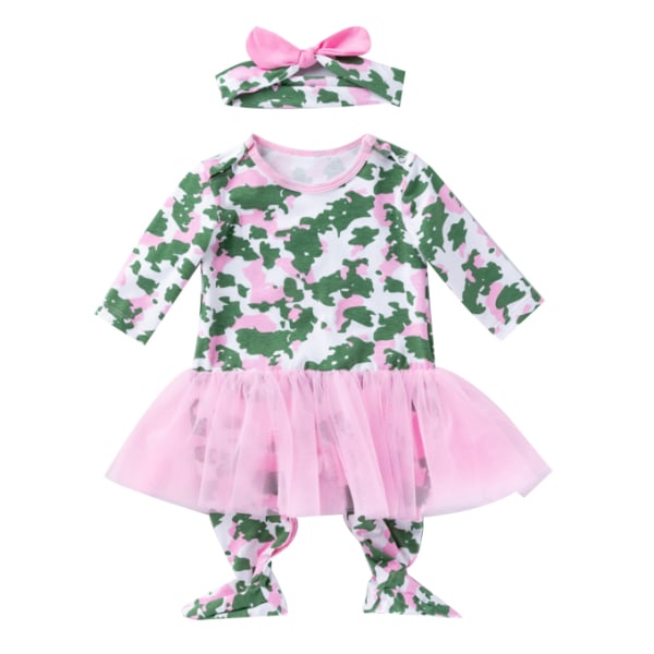 Baby och toddler One Piece Kläder Halloween pink green XL