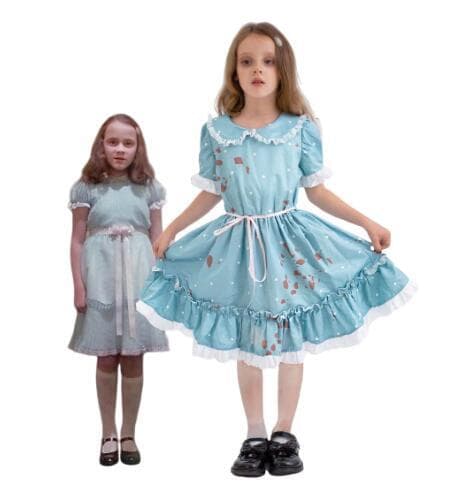 Halloween-kjole for jenter med blodflekker S