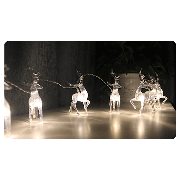 Halloween jul LED älg slingljus warm white 2m