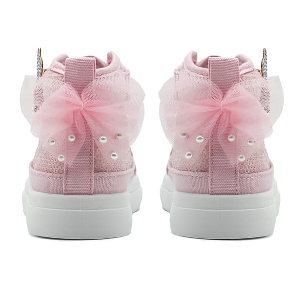 Søde høje sneakers i kanvas til piger pink 38.5