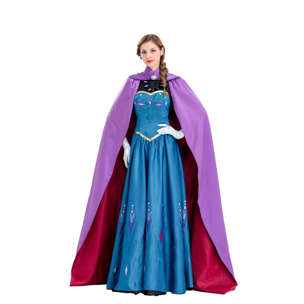 Prinsesse Broderi Klesoppkledning for Kvinner Halloween Kostyme Cosplay S