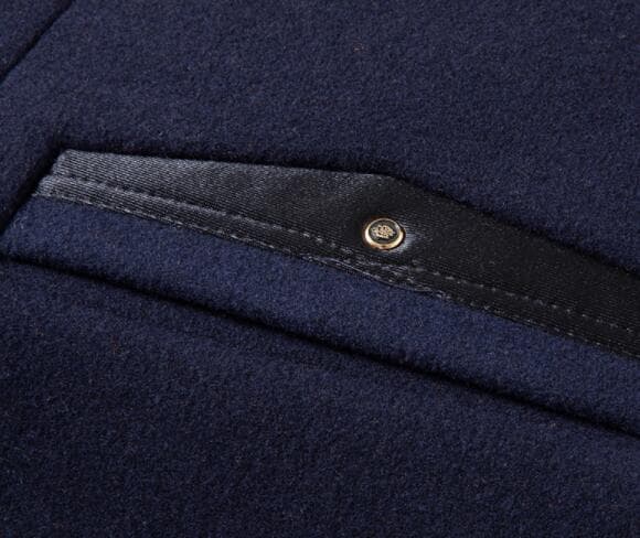 Herreullfrakk Smal Passform med Sjal Krage grey M