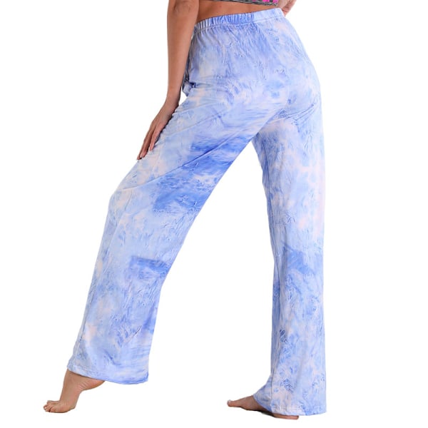 Damm Pyjamasbyxor Stretch Lounge Byxor Blue L