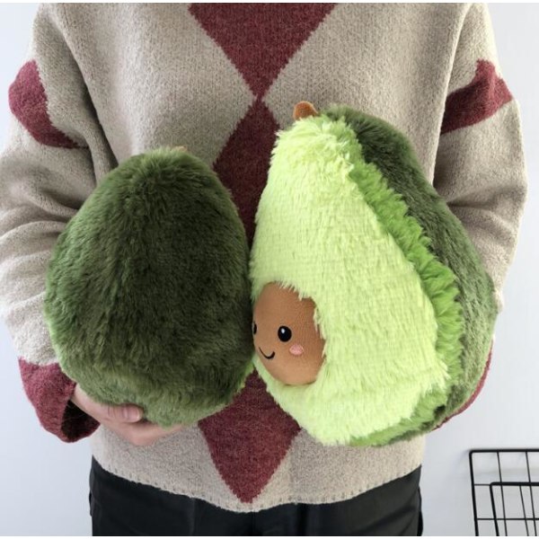 Fluffy Avocado Frugt Pude Figur 45CM