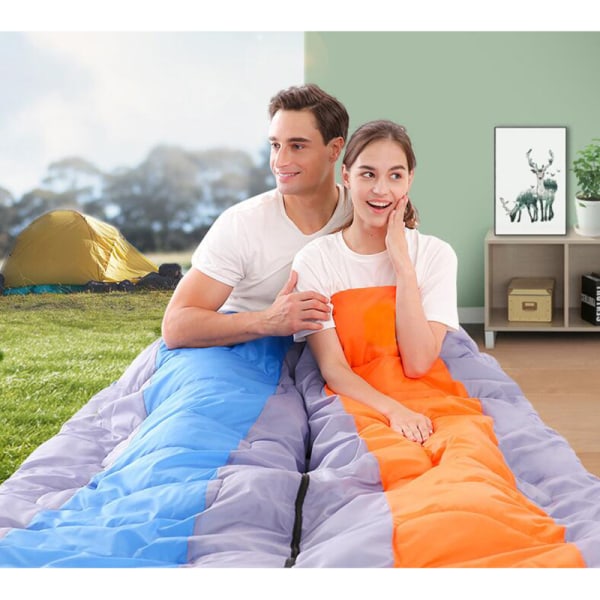 Sovsäckar för vuxna Backpacking Lätt vattentät- Sovsäck för kallt väder 1800g Orange