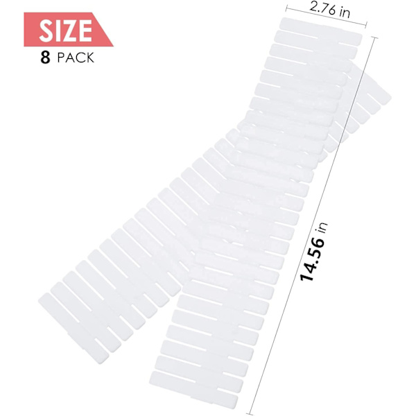 8st Lådavdelare Justerbar organizer White