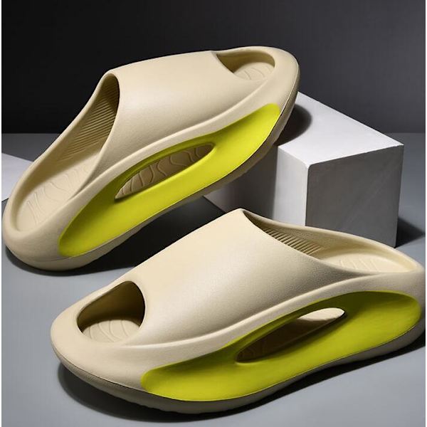 Herrar Casual Ytterkläder Tjocka Botten Svala Tofflor Khaki 40-41