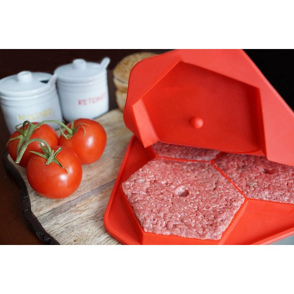 Sekskantet Silikonform til Burgerbøffer Style 2