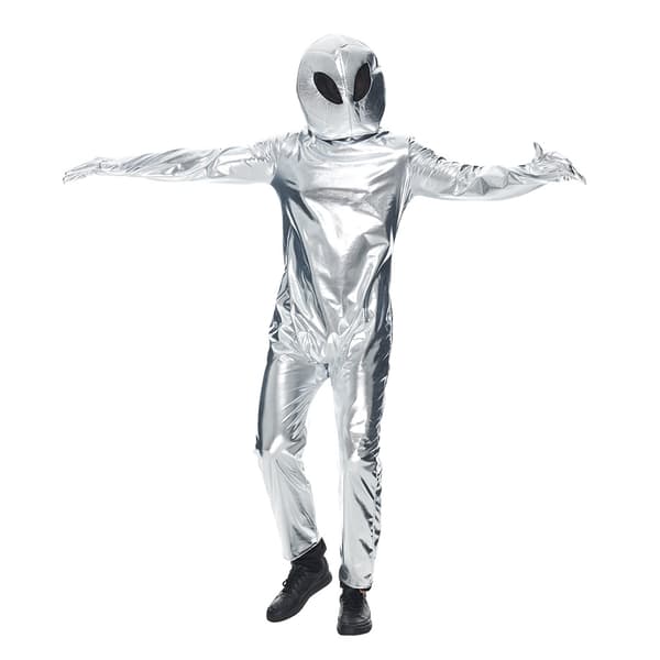 Unisex Metallic Bodysuit med Hætte Voksen M
