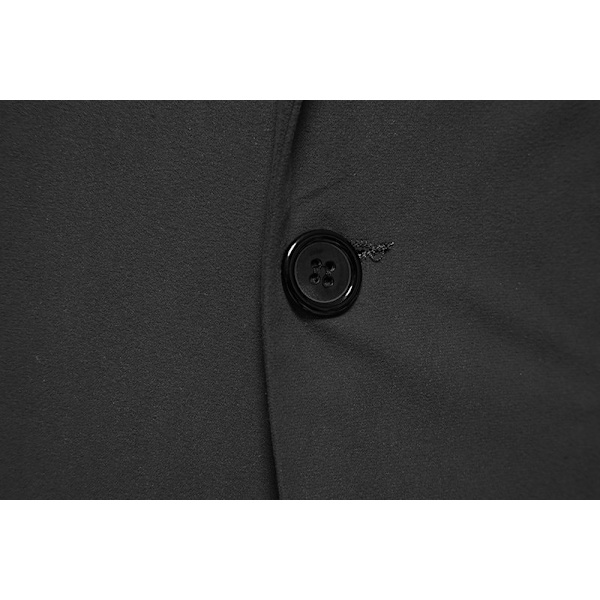 Miesten Blazer, Kaksipainikkeinen Slim Fit -Blazertakki Black M