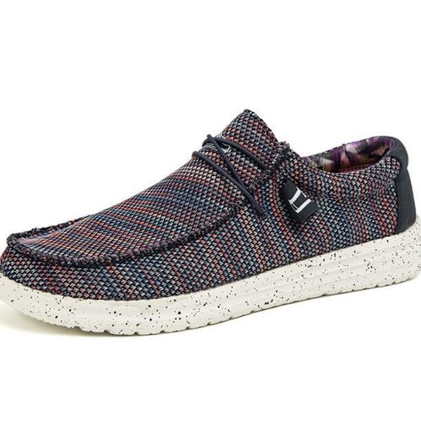 Mænds Casual Canvas Sko med En-Fods-Stigbøjle Purple 41
