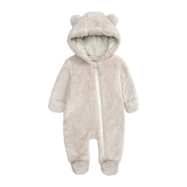 Jumpsuit med huva i fleece för nyfödd grey 3 M