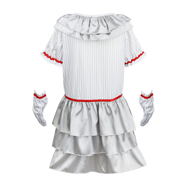 Clownkostym för flickor Halloween Läskig Clownkostym M