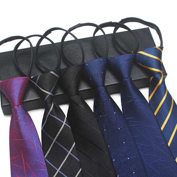 Klassisk Siden Slips för Män Vävd JACQUARD Halsdukar LD-5