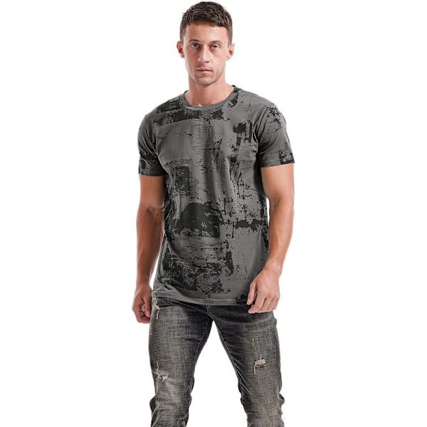 Herrar Casual T-shirt med Mönster XL