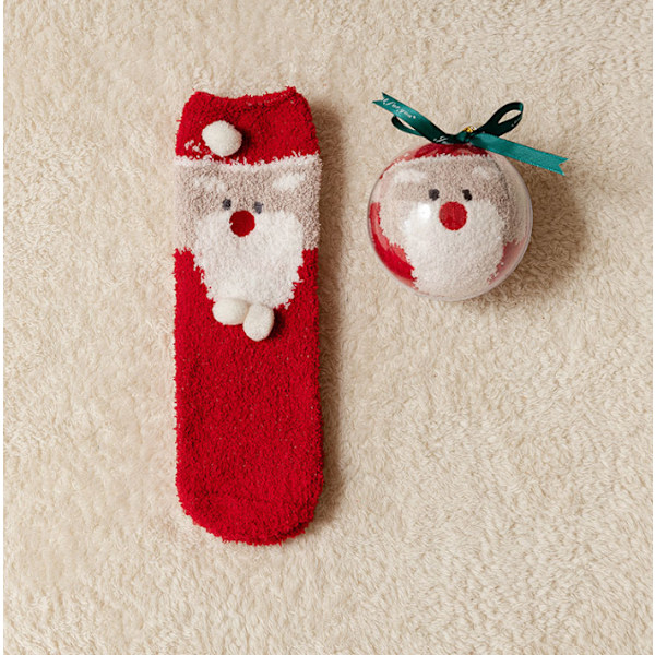Fuzzy strumpor för kvinnor tonårsflickor jul fleece strumpor red