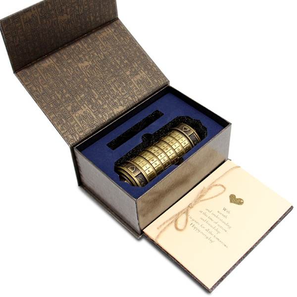 Da Vinci-kod Mini Cryptex Låspusselboxar med Dolda Fack Color 1