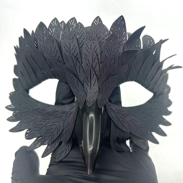Smiffys Korppinaamio, Halloween-naamiaisasuste black