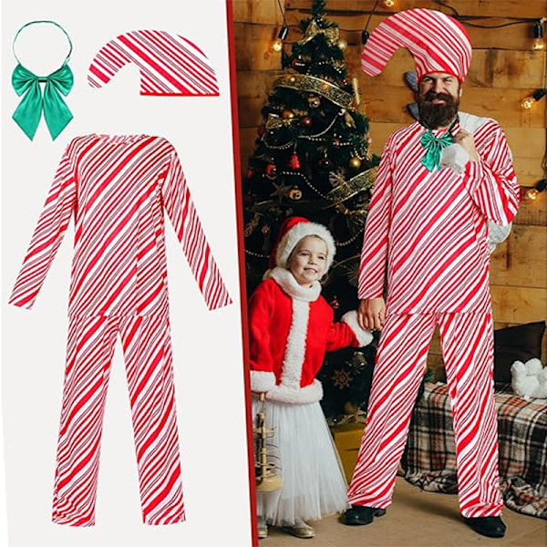 Candy Cane Kostym för Vuxna, Candy Cane Outfit Q2 2XL