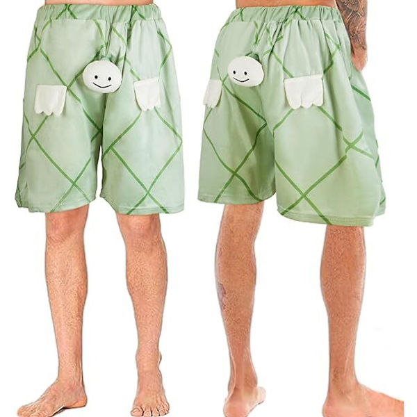 Hauskat kana-kilpikonnat shortsit, söpöt vetäytyvät kana-shortsit Green 2XL