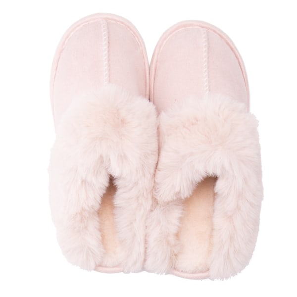 Dame Fuzzy Memory Foam Topplaster Fluffy Vinter Hjemmesko Beige 42